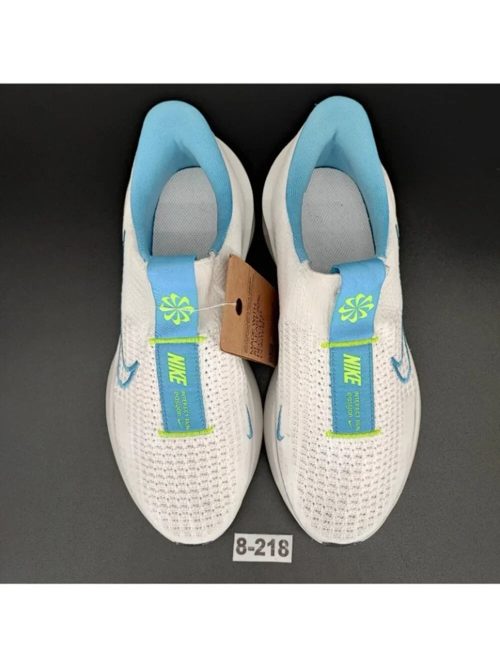 Nike Interact Run EasyOn Women's Size 8 US Running Shoes Flyknit White FV5591